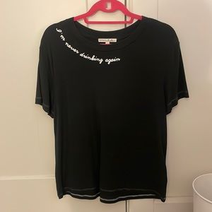 Express “I’m Never Drinking Again” cotton shirt